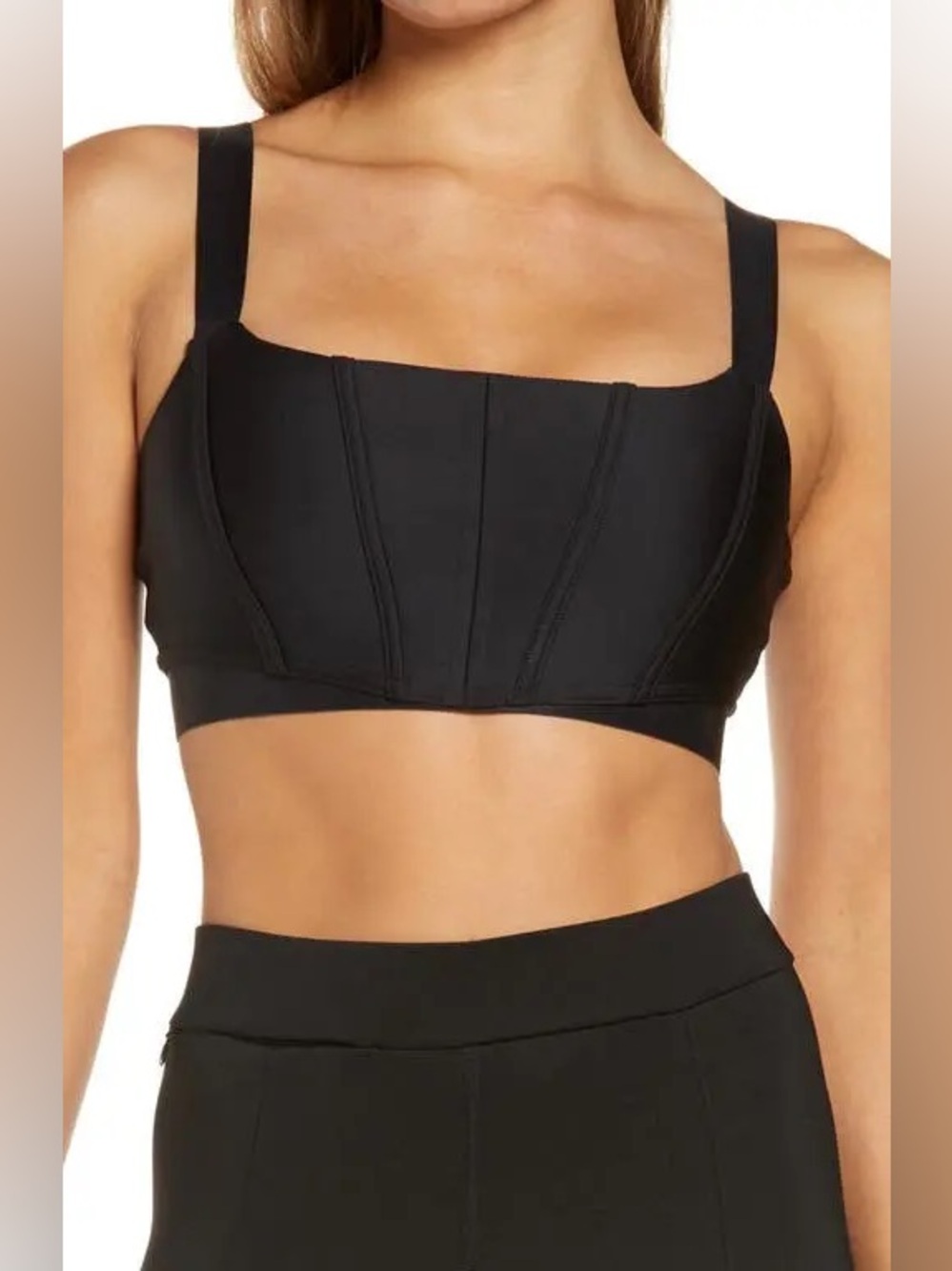 Alo Airlift Corset Sports Bra Black Size Small